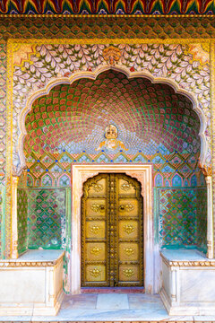 Rose Gate, City Palace, Jaipur, Rajasthan, India, South Asia, Asia