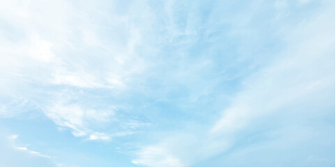 Fototapeta premium sunny sky blue light watercolor background. Aquarelle painting brush effect card paper textured canvas cloudy smoke space for text, entertaining card, template. aquamarine color graphics illustration