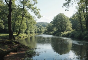 Fototapeta premium lake in the forest