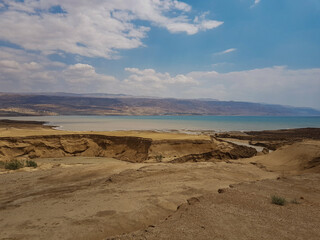 view of the beach, Dead sea, Jordan, Israel