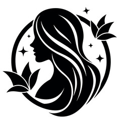 Beauty care logo vector art illustration.
