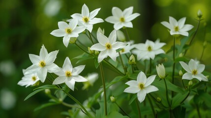 Stunning bidens alba wildflowers blooming in lush greenery under bright sunlight