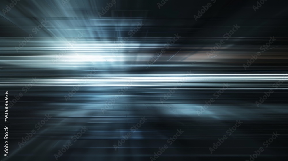 Poster blurry horizontal background effect with light stripes creating a dynamic visual experience
