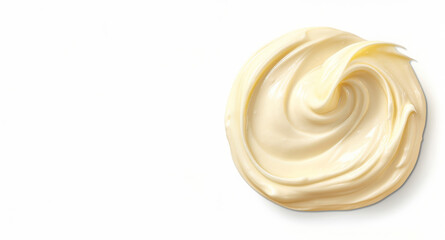 Portion of mayonnaise sauce isolated from background