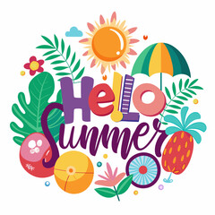 summer tshirt eps vector design