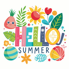 summer tshirt eps vector design