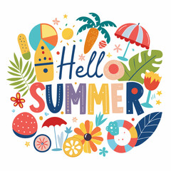 summer tshirt eps vector design