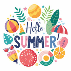 summer tshirt eps vector design