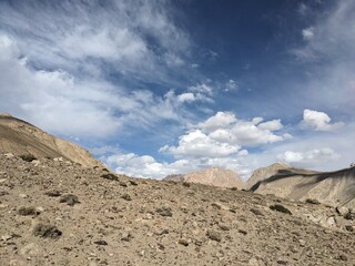 Breathtaking Views of Shimshal Pass in the Pamir Mountains. Shimshal Valley is a remote and breathtakingly beautiful area known for its high-altitude landscapes, rugged mountains, and more.