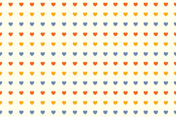 Color heart seamless pattern