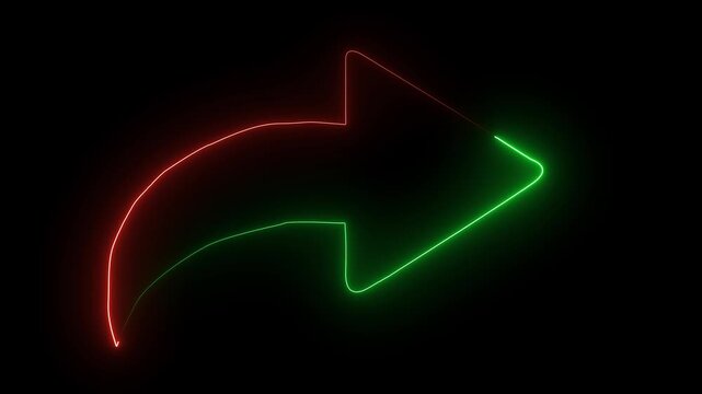 share rad and green color saber video abstract light background