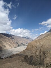Breathtaking Views of Shimshal Pass in the Pamir Mountains. Shimshal Valley is a remote and breathtakingly beautiful area known for its high-altitude landscapes, rugged mountains, and more.
