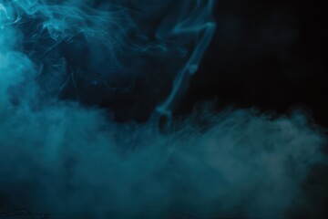 Blue smoke swirling on a dark background. Mysterious and ethereal visual for atmospheric and moody scenes.