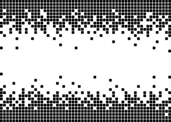 A background texture of digital pixels dripping on a background with copy space