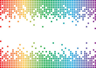 A background texture of digital pixels dripping on a background with copy space