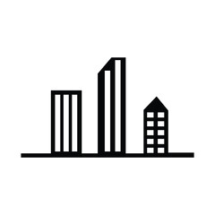 Vector Simple Isolated Building Icon. . isolated on white background Vector illustration. EPS 10/AI