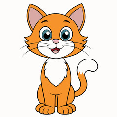 Black cat, cat vector illustration, animal vector art, cat silhouette, pet vector icon, eps, cartoon cat