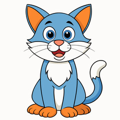 Black cat, cat vector illustration, animal vector art, cat silhouette, pet vector icon, eps, cartoon cat