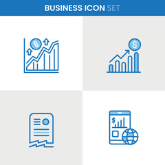 Business Two Color icons collection icon set Vector illustration
