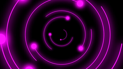 Circular trails moving simple technology bg. Radial data transfer tunnel glitter-like shimmering rim ring footage. Glow portal slow pin bright disc ellipse clip. Seamless elegant astral portal.