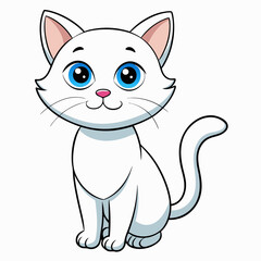 Black cat, cat vector illustration, animal vector art, cat silhouette, pet vector icon, eps, cartoon cat