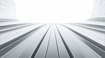 3D rendering grid-like structure made up multiple horizontal Ste