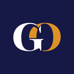 Initial Letter GO Logo Design. GO Logo Design. Creative And Modern GO logo