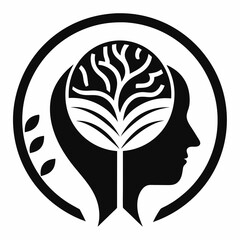 mental health  vector, Silhouette, illustration.

