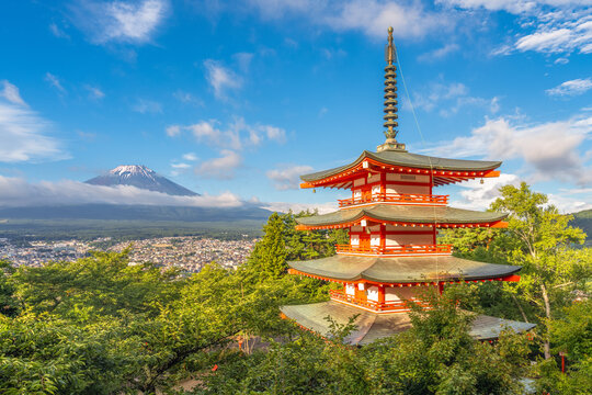 Summer in Japan, Fuji and Pagoda
