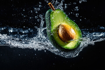 A whole tomato dropped into water