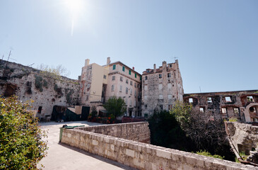 Obraz premium The street of Split town at Croatia.