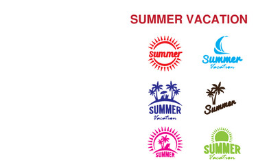 Obraz premium Summer vacation logo design 