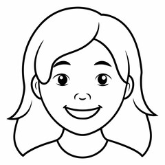 smile day, (smiling face)  Silhouette Vector illustration
