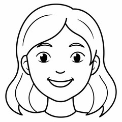 Fototapeta premium smile day, (smiling face) Silhouette Vector illustration 