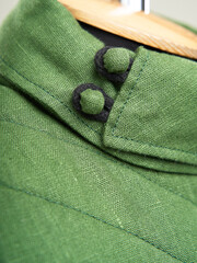 Historical fashion. Medieval knight cloth. Padded jacket gambeson.