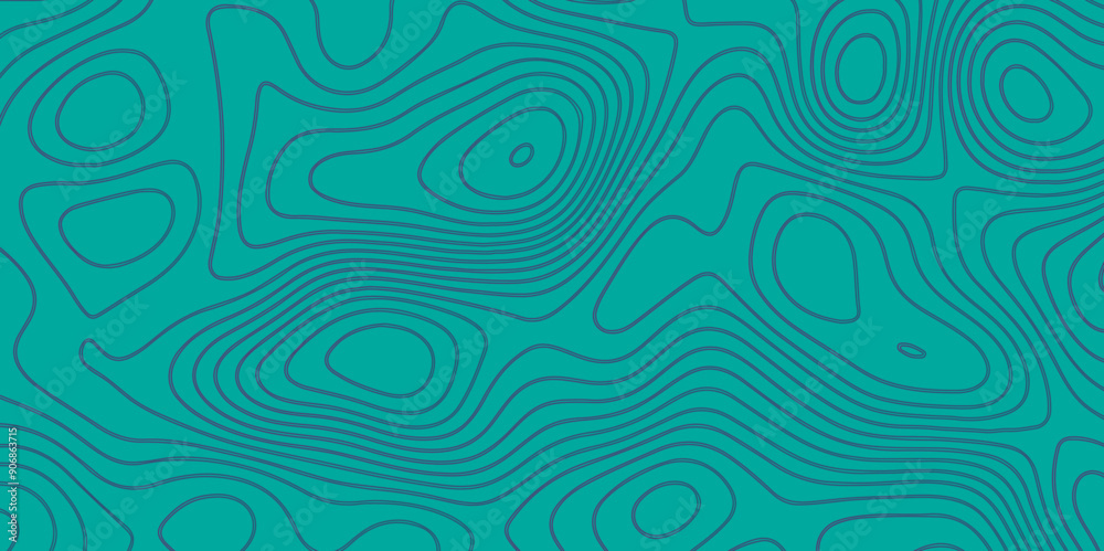 Poster abstract design seamless pattern with line topographic map. geographic mountain relief. retro topogr