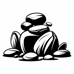 stone Silhouette Vector illustration
