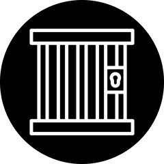 Prison Vector Line White Circle Black