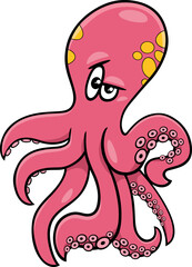 cartoon octopus marine animal character