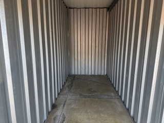 an empty storage unit