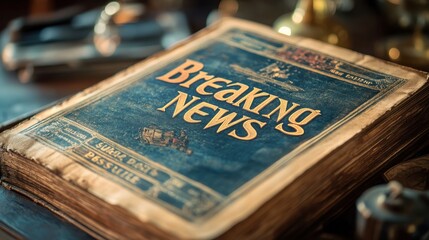 A magazine page with the headline "Breaking News" in detailed and accurate text and images