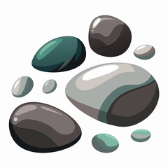 stone  color  Silhouette Vector illustration