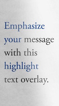 Vertical Documentary Editorial Text Type Highlighter with Camera Move