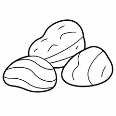 stone  line art  Silhouette Vector illustration
