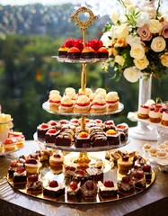 Naklejka premium Delicious candy bar for wedding