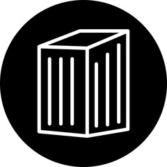 Ballot Drop Box Vector Line White Circle Black
