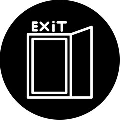 Election Exit Poll Vector Line White Circle Black