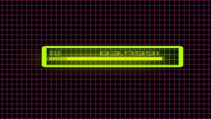 animated data transferring file. loading bar downloading, uploading processing 100 percent complete