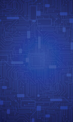 Abstract blue gradient computer technology circuit board