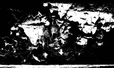 Wall Painted with Colorful Old Peeling Paints